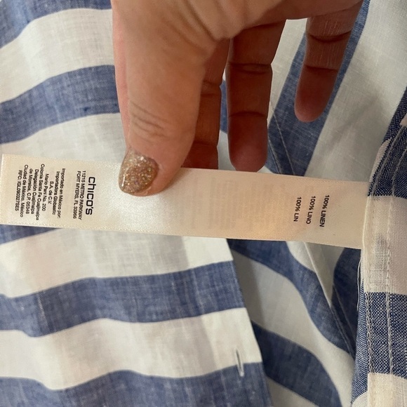 Striped button down with chevron back - Picture 5 of 6